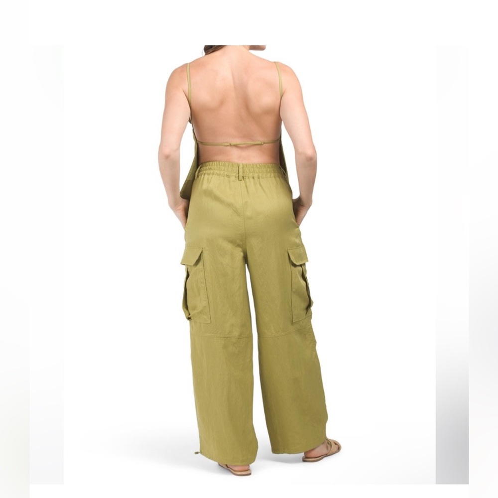 House of Harlow 1960 Light Olive Wide Leg Pants & Jumpsuit